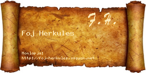 Foj Herkules névjegykártya